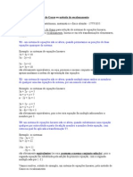 Método de Eliminação de Gauss Ou Método Do Escalonamento