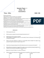 CBSE Class 11 Economics Sample Paper-07