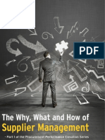 The Why, What and How of Supplier Management