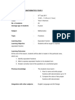 Lesson Plan For Mathematics Year 4