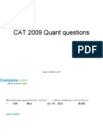 CAT 2009 Quant Questions