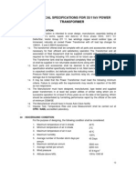 Tech Spec of PTR 33 11 KV