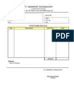 Pt. Demargo Technology: Proforma Invoice