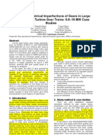 Effect of Geometrical Imperfections of Gears in Large Offshore Wind Turbine Gear Trains Case Studies