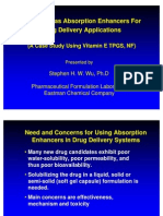 Excipients As Absorption Enhancers For Drug Delivery Applications