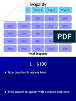 Jeopardy Template