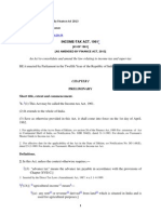 Income Tax Act As Amended by Finance Act 2013