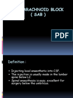 Sub Arachnoid Block