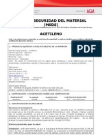 Hoja de Seguridad Acetileno PDF