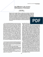 Gender Differences in The Accuracy of Self Evaluations of Performance