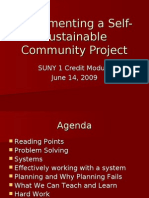 Implementing A Self-Sustainable Community Project