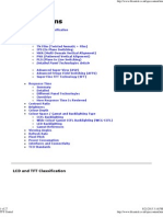 Specifications: LCD and TFT Classification