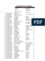 Ns210 - Biological Science: Student Number Student'S Name