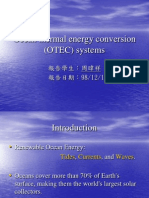 Ocean Thermal Energy Conversion (OTEC) Systems