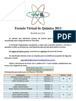 Torneio Virtual de Química 2013: Resultado Da 1 Fase