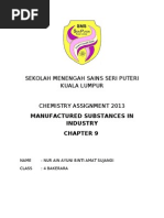 Sekolah Menengah Sains Seri Puteri Kuala Lumpur: Manufactured Substances in Industry