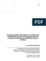 As Revoluções Africanas e o Papel Das Operações de Paz Das Nações Unidas - o Caso Da República Democrática Do Congo, 2010