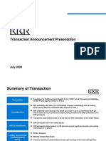 KKR Transaction Announcement Presentation July 2008