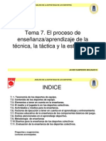 Tema - 7 - El Proceso de Enseñanza-Aprendizaje de La Técnica, La Táctica y La Estrategia PDF