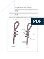 Number Grips To Be Used For Temporary Splicing Are As Follows