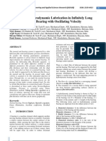 Analysis of Hydrodynamic Lubrication in Infinitely Long Journal Bearing With Oscillating Velocity