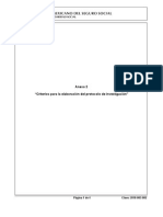 Criterios para La Elaboración Del Protocolo de Investigació