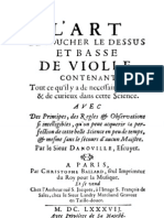 Danoville, L'Art de Toucher Le Dessus Et Basse de Viole (Paris, 1687)