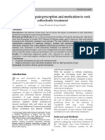 Correlation of Pain Perception and Motivation To Seek Orthodontic Treatment