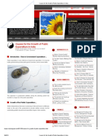 Causes For The Growth of Public Expenditure in India
