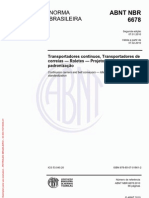NBR 6678 Transportadores Continuos Transportadores de Correias Roletes Projeto Selecao e Padronizacao
