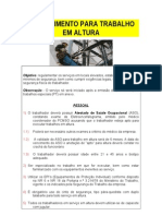 Procedimento para Trabalho em Altura