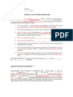 Affidavit of Loss of Identification Card