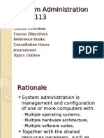 1 - System Administration Course Outline