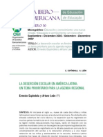 Deserción Escolar en America Latina