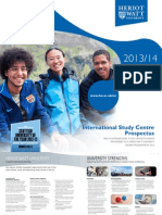 International Study Centre Prospectus: WWW - Hw.ac - Uk/isc