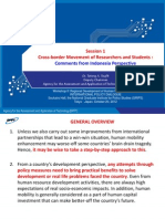 Comments From Indonesia Perspective On "Cross-Border Movement of Researchers and Students " - Tatang Taufik