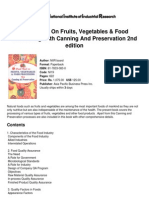 Hand Book On Fruits, Vegetables &amp Food Processing With Canning and Preservation 2nd Edition