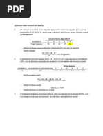 Ejercicios Sobre Estudios de Tiempos