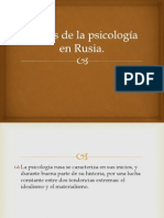 Inicios de La Psicologia en Rusia.