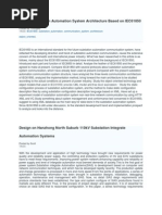 01 - Study of Substation Automation System Architecture Based On IEC61850