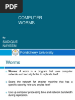 Computer Worms: Sadique Nayeem