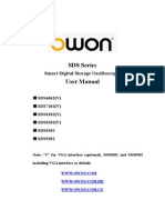 SDS Series User Manual: Smart Digital Storage Oscilloscopes