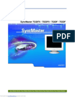 User Manual For Monitor Samsung SyncMaster 755 DFX