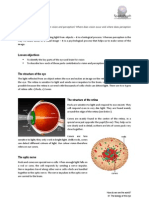 Year 10 Psychology - Topic A - Lesson 01 The Biology of The Eye