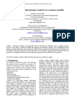 Computational Fluid Dynamics Analysis of A Resistance Muffler