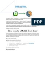 Cómo Importar A MySQL Desde Excel