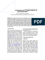 A Study On Leaching Behaviour of Copper Oxide Ore of Sarcheshmeh Mine