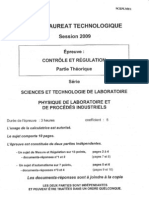 BAC Controle-Et-regulation 2009 STL Physique