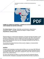 15 - Sobre Os Videos Na Nigéria - A Opinião de Um Defensor Do Cristianismo de Matriz Africana