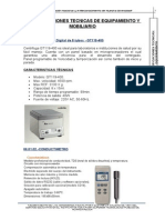 Especificaciones Tecnicas Equipamiento